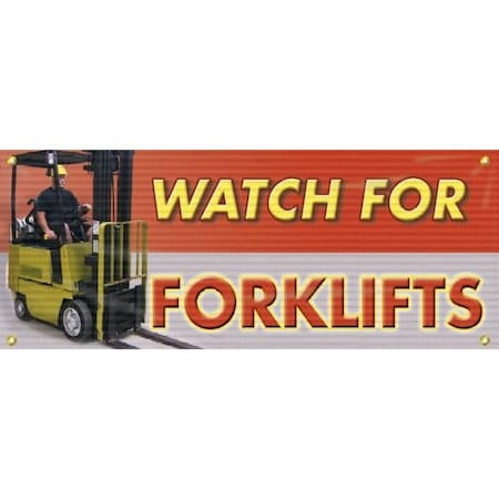 Accuform MESH BANNERS WATCH FOR FORKLIFTS 4FT MBM324 MBM324